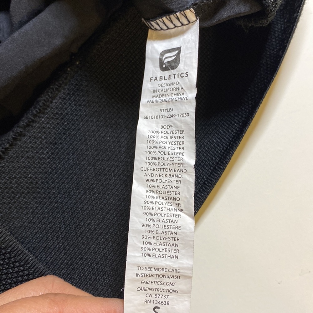 Fabletics Black Rose Cutout Back Pullover - image 7